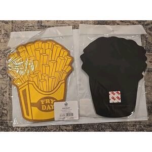 Fryday French Fries Cork Bulletin Board 10" W/Mounting Strips U BRANDS SET OF 2
